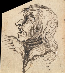 Tête grotesque de femme